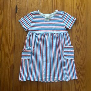 Striped Kids Dress with Pockets